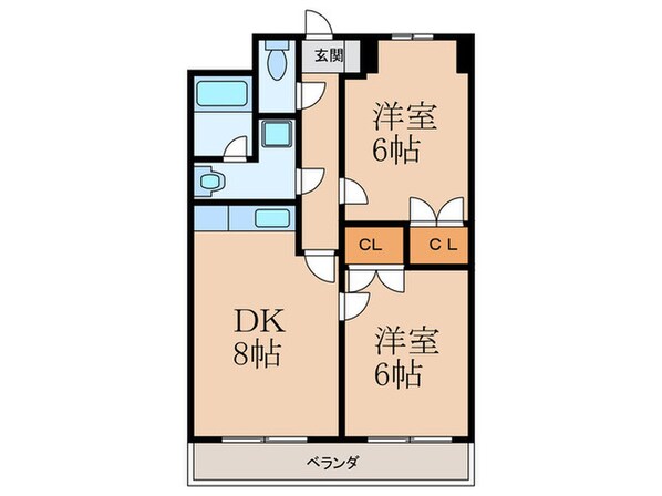 エルザサンリバー戸畑の物件間取画像